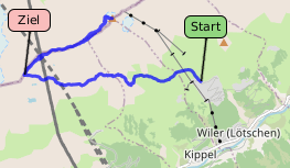 Tracklog bei OpenStreetMap ansehen